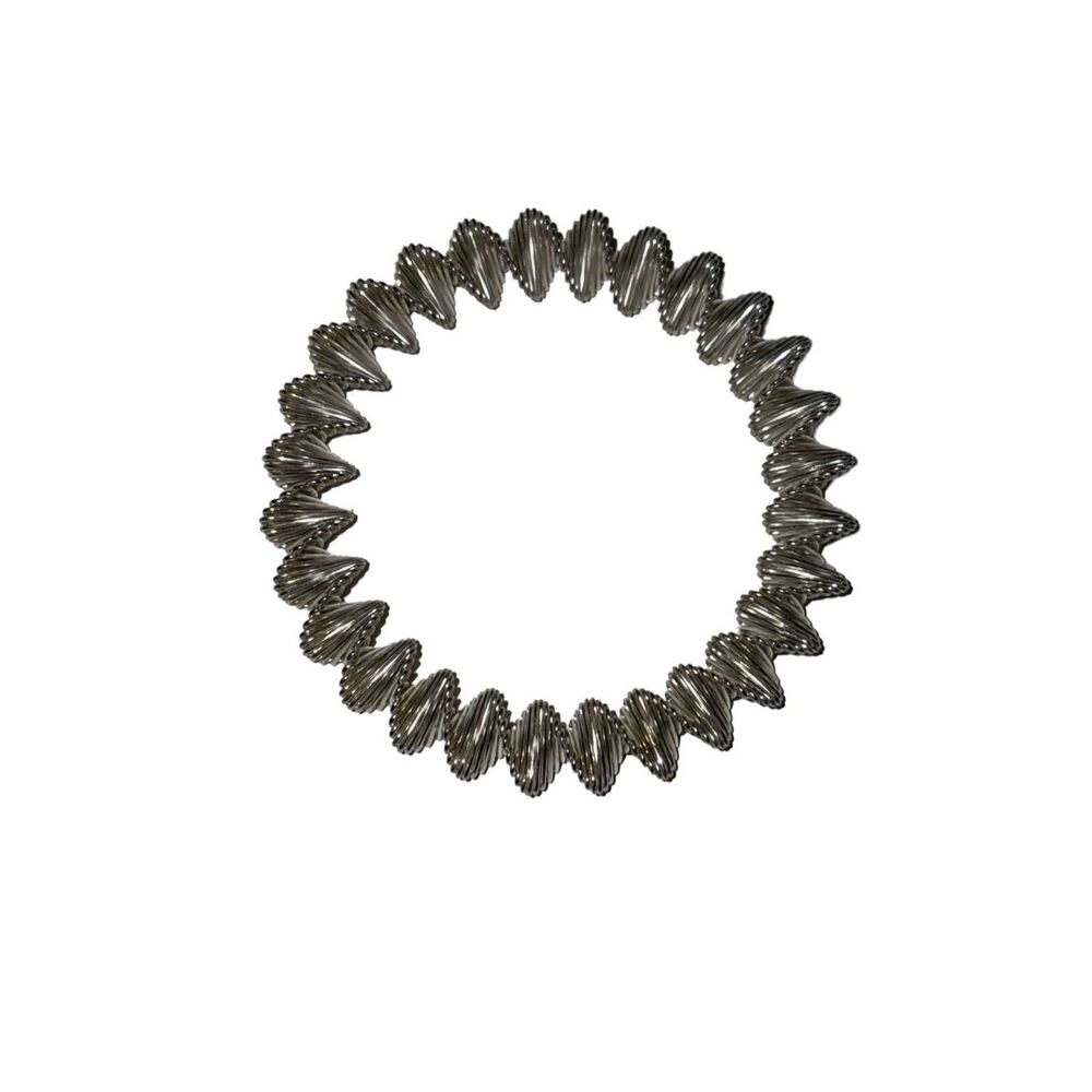 1990s Silver Coil Slinky Elastic Stretchy Unisex Women’s Vintage Bracelet
